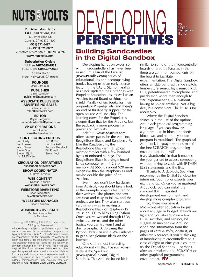 Nuts and Volts 2015-09